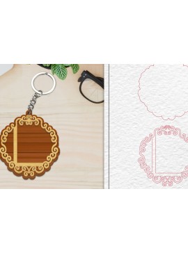 Σετ των 3 Intra απο ξύλο plywood 3mm-4mm πάχος Αλφάβητο Μπρελόκ με λέιζερ γράμμα L Δίασταση 6x6 cm INTRAFABR-101080198