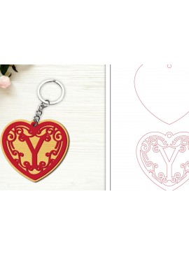 Σετ των 3 Intra απο ξύλο plywood 3mm-4mm πάχος Alphabet Keychain  Letter Y Δίασταση 6x6 cm INTRAFABR-99755619