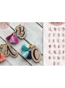 Σετ των 3 Intra απο ξύλο plywood 3mm-4mm πάχος Alphabet Keychain Δίασταση 6x6 cm INTRAFABR-74341471