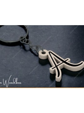 Σετ των 3 Intra απο ξύλο plywood 3mm-4mm πάχος Μπρελόκ Alphabet κοπής με λέιζερ Δίασταση 4x4 cm INTRAFABR-91934827