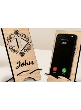 Σετ των 2 Intra απο ξύλο plywood 3mm-4mm πάχος Alphabet Γράμμα J Μονόγραμμα Τηλέφωνο Δίασταση 15x15 cm INTRAFABR-122834164