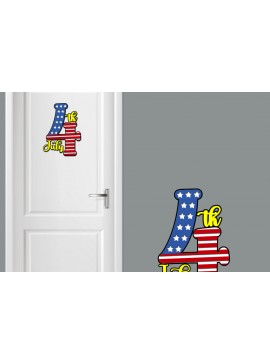 Σετ των 2 Intra απο ξύλο plywood 3mm-4mm πάχος American Layered Door Sign 4 Δίασταση 30x20 cm INTRAFABR-69632220