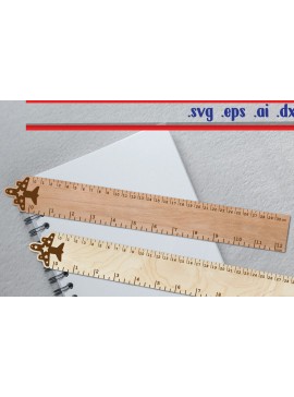 Σετ των 2 Intra απο ξύλο plywood 3mm-4mm πάχος America Ruler - Plan Ruler Δίασταση 30x30 cm INTRAFABR-121323407