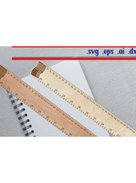 Σετ των 2 Intra απο ξύλο plywood 3mm-4mm πάχος America Ruler - USA Ruler Δίασταση 30x30 cm INTRAFABR-118553516