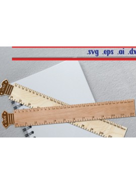 Intra απο ξύλο plywood 3mm-4mm πάχος America Ruler - USA Ruler Δίασταση 30x30 cm INTRAFABR-120011092