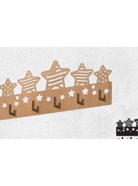 Intra απο ξύλο plywood 3mm-4mm πάχος Κρεμάστρα τοίχου America, Κρεμάστρα ρούχων τοίχου Δίασταση 30x20 cm INTRAFABR-120334142