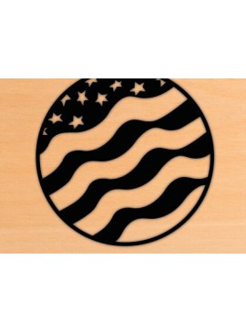 Intra απο ξύλο plywood 3mm-4mm πάχος κοπής με λέιζερ τέχνης τοίχου αμερικανικής σημαίας Δίασταση 40x40 cm INTRAFABR-69862687