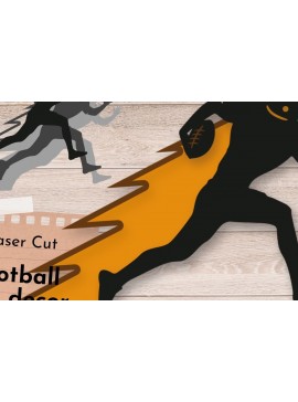 Intra απο ξύλο plywood 3mm-4mm πάχος Αμερικανικό ποδόσφαιρο 3D Layered , Sport Δίασταση 30x20 cm INTRAFABR-60230201