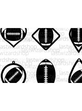 Σετ των 3 Intra απο ξύλο plywood 3mm-4mm πάχος Σκουλαρίκια American Football , Sports Δίασταση 3x3 cm INTRAFABR-25029605