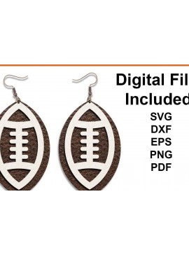 Σετ των 3 Intra απο ξύλο plywood 3mm-4mm πάχος Σκουλαρίκια αμερικανικού ποδοσφαίρου Δίασταση 3x3 cm INTRAFABR-31089998