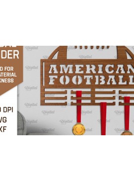 Σετ των 2 Intra απο ξύλο plywood 3mm-4mm πάχος Οθόνη αμερικανικού ποδοσφαίρου μετάλλιο  Δίασταση 30x20 cm INTRAFABR-96281489