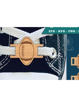 Σετ των 2 Intra απο ξύλο plywood 3mm-4mm πάχος Κορδόνια αμερικανικού ποδοσφαίρου Ετικέτες Δίασταση 15x15 cm INTRAFABR-112294586