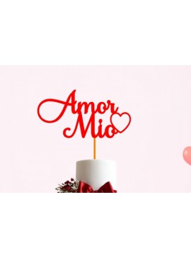 Σετ των 2 Intra απο ξύλο plywood 3mm-4mm πάχος Amor Mio Cake Topper Δίασταση 15x15 cm INTRAFABR-89407708