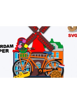 Σετ των 2 Intra απο ξύλο plywood 3mm-4mm πάχος Amsterdam Topper 3d Δίασταση 15x15 cm INTRAFABR-99681543