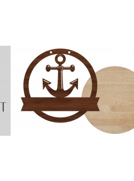 Σετ των 3 Intra απο ξύλο plywood 3mm-4mm πάχος Σημάδι καλωσορίσματος άγκυρας και κενό Δίασταση 9x9 cm INTRAFABR-13922302