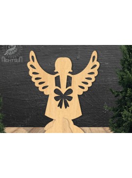 Σετ των 2 Intra απο ξύλο plywood 3mm-4mm πάχος Angel Διακόσμηση σπιτιού Δίασταση 15x15 cm INTRAFABR-112551439