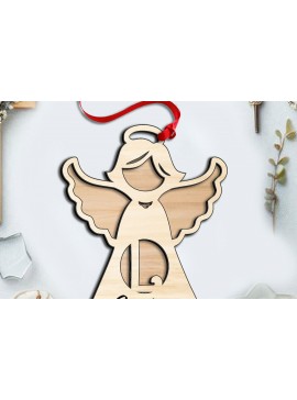 Σετ των 3 Intra απο ξύλο plywood 3mm-4mm πάχος Angel  Letter L Ιερό Στολίδι Δίασταση 8x8 cm INTRAFABR-116282051