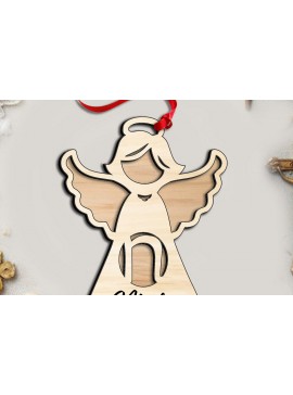 Σετ των 3 Intra απο ξύλο plywood 3mm-4mm πάχος Άγγελος Letter N  Στολίδι Πάσχα Δίασταση 8x8 cm INTRAFABR-116282136