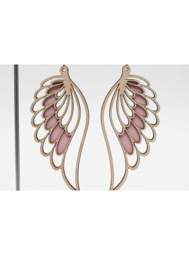 Σετ των 3 Intra απο ξύλο plywood 3mm-4mm πάχος Σκουλαρίκια Angel Wing Δίασταση 3x3 cm INTRAFABR-122723910