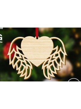 Σετ των 3 Intra απο ξύλο plywood 3mm-4mm πάχος Φτερούγες Αγγέλων Καταστροφή Χριστουγεννιάτικου Δέντρου Δίασταση 0x0 cm INTRAFABR-78157346