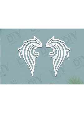 Σετ των 2 Intra απο ξύλο plywood 3mm-4mm πάχος Πρότυπο Angel Wings DIY #1 Δίασταση 40x40 cm INTRAFABR-125464524