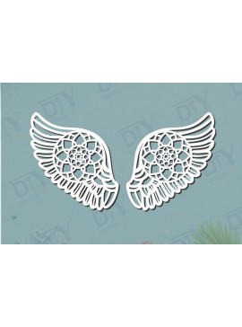 Intra απο ξύλο plywood 3mm-4mm πάχος Πρότυπο Angel Wings DIY #10 Δίασταση 40x40 cm INTRAFABR-125467468