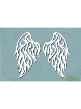 Σετ των 2 Intra απο ξύλο plywood 3mm-4mm πάχος Πρότυπο Angel Wings DIY #11 Δίασταση 40x40 cm INTRAFABR-125467904