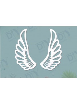 Σετ των 2 Intra απο ξύλο plywood 3mm-4mm πάχος Πρότυπο DIY Wings Angel Δίασταση 40x40 cm INTRAFABR-125424775