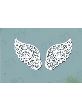 Σετ των 2 Intra απο ξύλο plywood 3mm-4mm πάχος Πρότυπο Angel Wings DIY #6 Δίασταση 40x40 cm INTRAFABR-125465276
