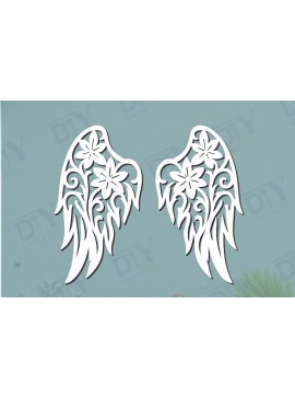 Σετ των 2 Intra απο ξύλο plywood 3mm-4mm πάχος Πρότυπο Angel Wings DIY #7 Δίασταση 40x40 cm INTRAFABR-125465348