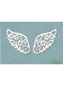 Σετ των 2 Intra απο ξύλο plywood 3mm-4mm πάχος Πρότυπο Angel Wings DIY #8 Δίασταση 40x40 cm INTRAFABR-125466735