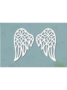 Σετ των 2 Intra απο ξύλο plywood 3mm-4mm πάχος Angel Wings Πρότυπο DIY #9 Δίασταση 40x40 cm INTRAFABR-125467166
