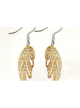 Σετ των 3 Intra απο ξύλο plywood 3mm-4mm πάχος Σκουλαρίκια Angel Wings Κοπή . Δίασταση 4x4 cm INTRAFABR-123582666