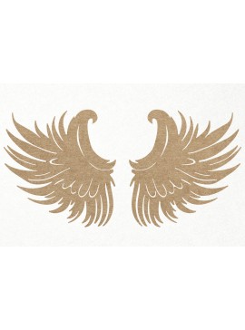 Σετ των 3 Intra απο ξύλο plywood 3mm-4mm πάχος κοπής χαρτιού με λέιζερ Angel Wings Δίασταση 7x7 cm INTRAFABR-115249446