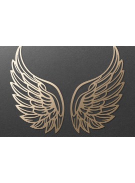 Σετ των 3 Intra απο ξύλο plywood 3mm-4mm πάχος κοπής χαρτιού με λέιζερ Angel Wings Δίασταση 7x7 cm INTRAFABR-115249525