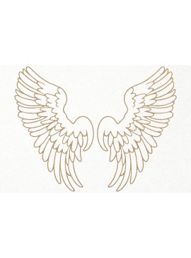 Σετ των 3 Intra απο ξύλο plywood 3mm-4mm πάχος κοπής χαρτιού με λέιζερ Angel Wings Δίασταση 7x7 cm INTRAFABR-115250703