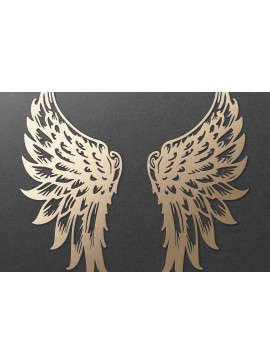 Σετ των 3 Intra απο ξύλο plywood 3mm-4mm πάχος κοπής χαρτιού με λέιζερ Angel Wings Δίασταση 7x7 cm INTRAFABR-115249355