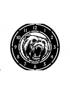 Σετ των 2 Intra απο ξύλο plywood 3mm-4mm πάχος Πρότυπο κοπής ρολογιού Angry Bear Δίασταση 15x15 cm INTRAFABR-68375360