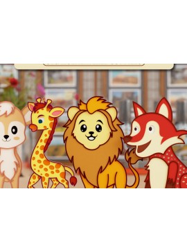 Σετ των 2 Intra απο ξύλο plywood 3mm-4mm πάχος Animal 3d Crafting BNDLE CNG Cut Δίασταση 20x30 cm INTRAFABR-100605136