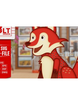 Σετ των 2 Intra απο ξύλο plywood 3mm-4mm πάχος Animal 3d Crafting File for CNG Cut Δίασταση 20x30 cm INTRAFABR-100205648