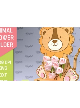 Intra απο ξύλο plywood 3mm-4mm πάχος Animal Flower Holder Δίασταση 30x20 cm INTRAFABR-93529655