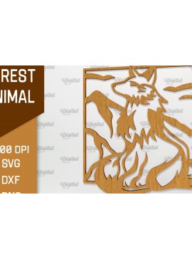 Σετ των 2 Intra απο ξύλο plywood 3mm-4mm πάχος τέχνης Animal Forest Wall Art Δίασταση 40x40 cm INTRAFABR-94684829