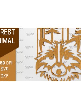 Σετ των 2 Intra απο ξύλο plywood 3mm-4mm πάχος τέχνης Animal Forest Wall Art Δίασταση 40x40 cm INTRAFABR-94685024