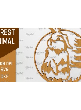 Σετ των 2 Intra απο ξύλο plywood 3mm-4mm πάχος τέχνης Animal Forest Wall Art Δίασταση 40x40 cm INTRAFABR-94685143