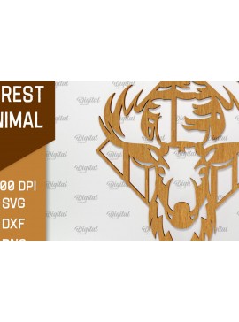 Σετ των 2 Intra απο ξύλο plywood 3mm-4mm πάχος τέχνης Animal Forest Wall Art Δίασταση 40x40 cm INTRAFABR-94685233