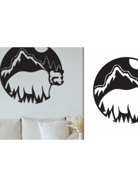 Σετ των 2 Intra απο ξύλο plywood 3mm-4mm πάχος κοπής με λέιζερ Animal Forest Wall Art Δίασταση 40x40 cm INTRAFABR-36328394