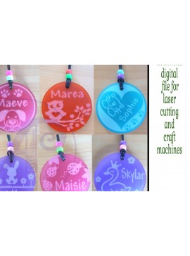 Σετ των 3 Intra απο ξύλο plywood 3mm-4mm πάχος Μπρελόκ ζώων DIGITAL Personalized Δίασταση 6x6 cm INTRAFABR-78561261