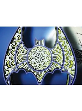 Intra απο ξύλο plywood 3mm-4mm πάχος Animal Mandala , BAT , 4 Layers Δίασταση 30x30 cm INTRAFABR-31645919