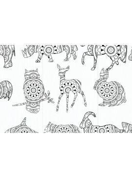 Intra απο ξύλο plywood 3mm-4mm πάχος Animal Mandala Δίασταση 30x30 cm INTRAFABR-90962327