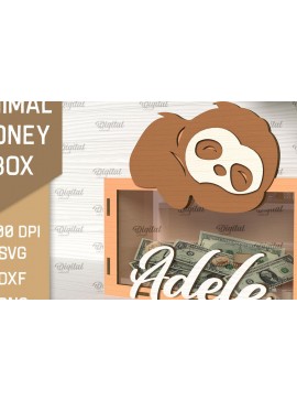 Σετ των 2 Intra απο ξύλο plywood 3mm-4mm πάχος Animal Money Box . Ξύλινη Τράπεζα Χρημάτων Δίασταση 30x20 cm INTRAFABR-92131819